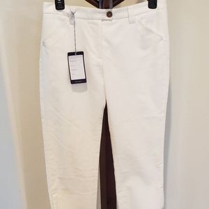 Metradamo white capri's, size 40 Italian,  NEW
